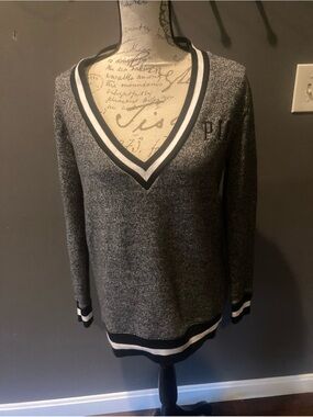 Victoria Secret size XS oversized varsity grey sweatshirt excellent condition